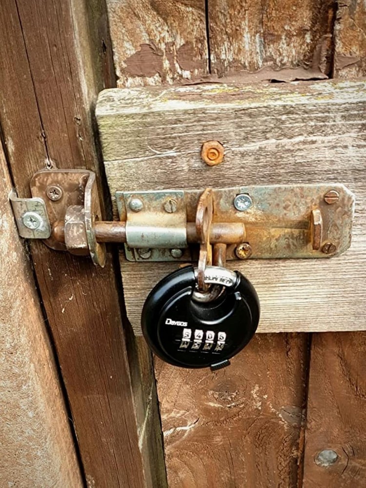 "Combination Disc Padlocks for Outdoor - Heavy Duty 4 Digit Code Lock, Combo Dis