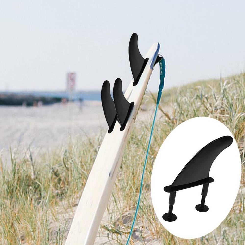 3x Replacement Plastic Soft Top Surfboard +6 Screws Black8