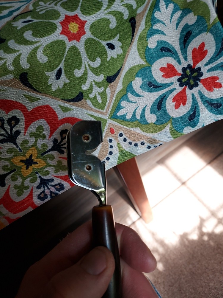 Vintage Pull-Through Hand-Held Knife Sharpener Bakelite Handled