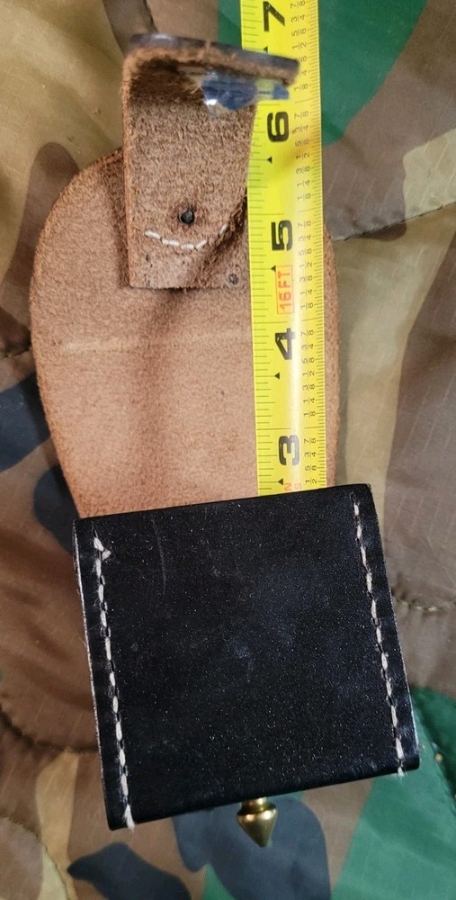 Muzzleloader Cap Or Ball Belt Pouch Black Leather Owb