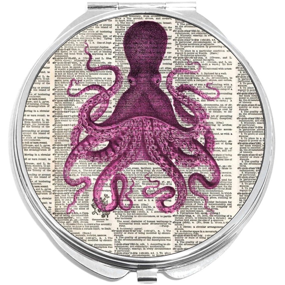Octopus Text Compact with Mirrors - Perfect for your Pocket or Purse