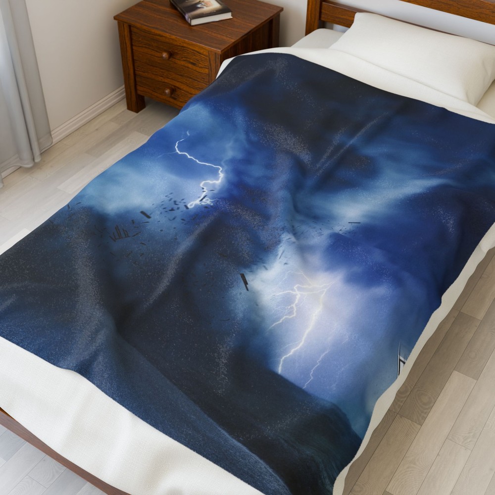 Weather Inspired Plush Blanket for Storm Chaser Meteorologist