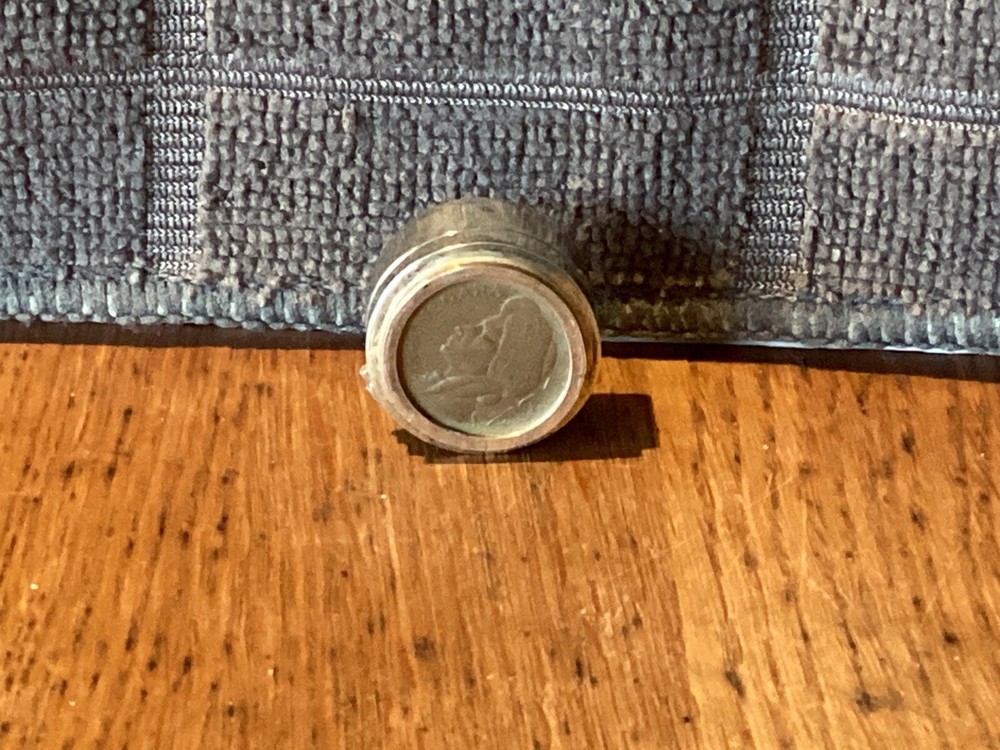 Silver Indonesian 1952 Coin Topped Pill Box
