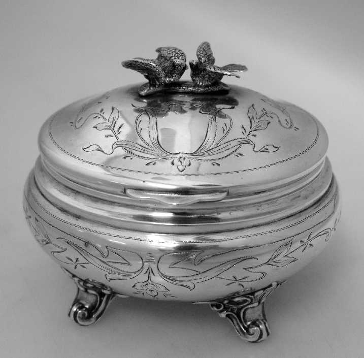 Austrian Bird Sugar Box 1890 800 Silver