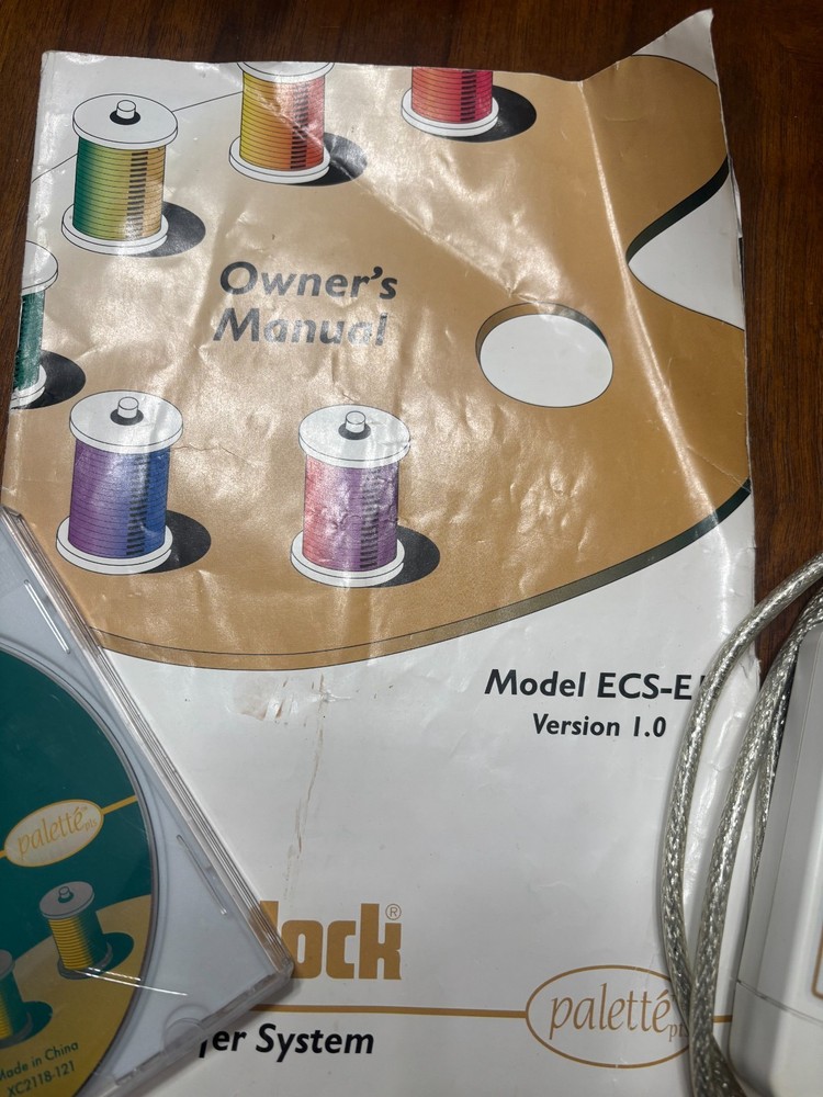 BABY LOCK PALETTE VERSION 1.0 PES TRANSFER SYSTEM ECS-E1 USES SMALL CHIP CARD