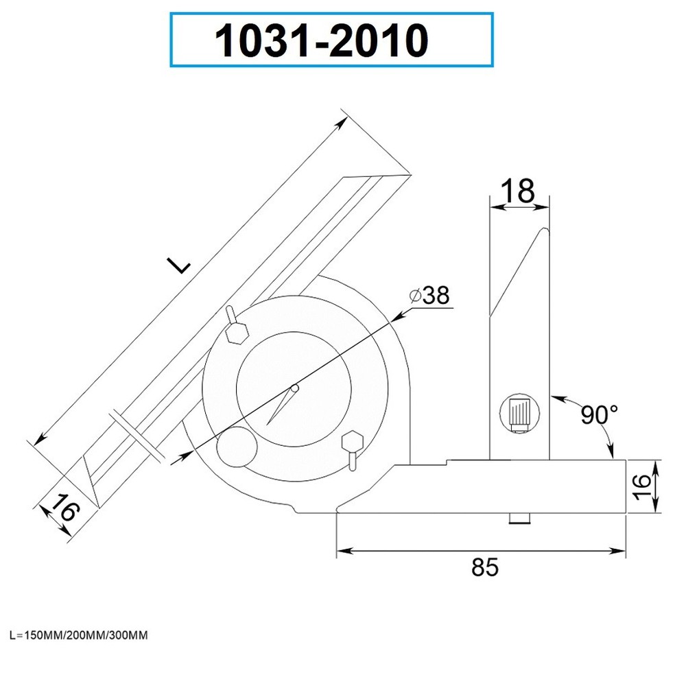 DASQUA 0-360 DEGREE UNIVERSAL DIAL PROTRACTOR (1031-2010)