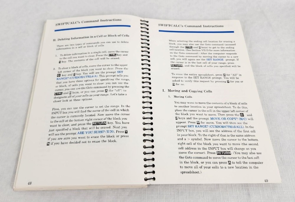 Timeworks SwiftCalc w/ Sideways for Commodore 64 & 128 Computers User's Manual