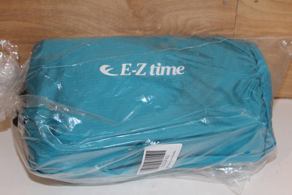 E-Z Time Ultralight Inflatable Sleeping Pad Blue Camping Backpacking Air Mat New
