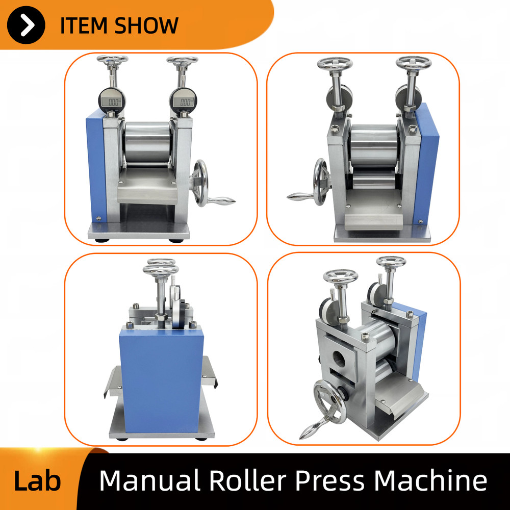 Manual Roller Pressing Machine Lab Digital Display Battery Electrode Calender