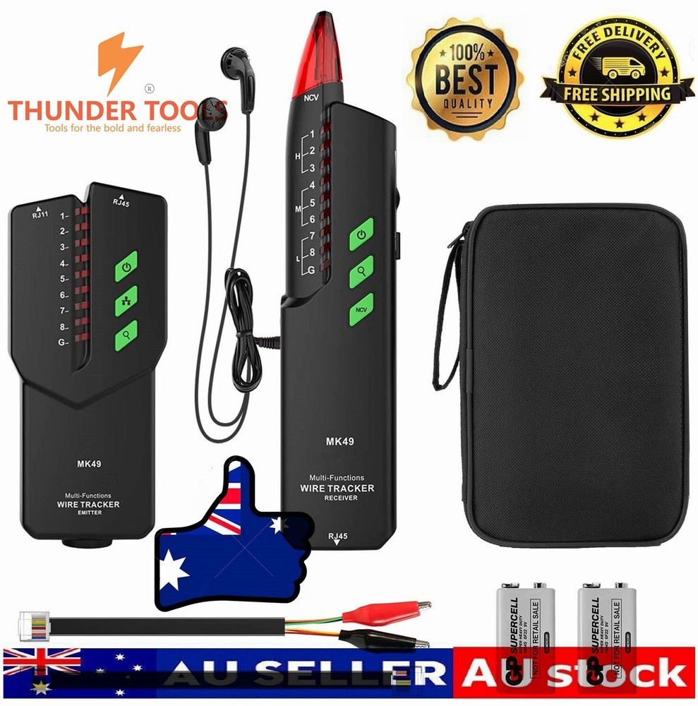 Thunder Tools Meterk Network Cable Tester RJ11 RJ45 Wire Tracker Line