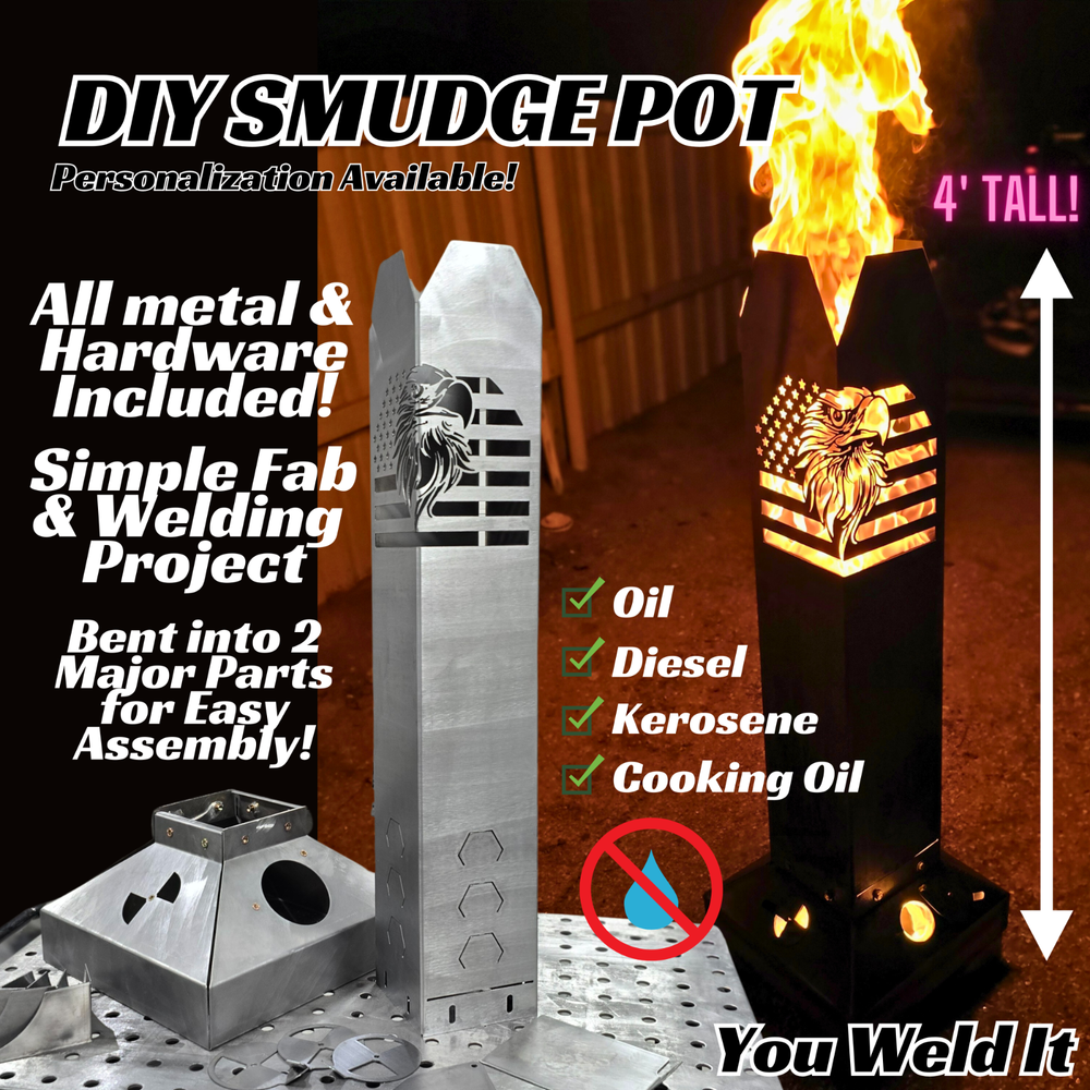 Custom Fire Pit - DIY Welding Projects Kit, Smudge Pot, Fire Pit, DIY Waste Oil