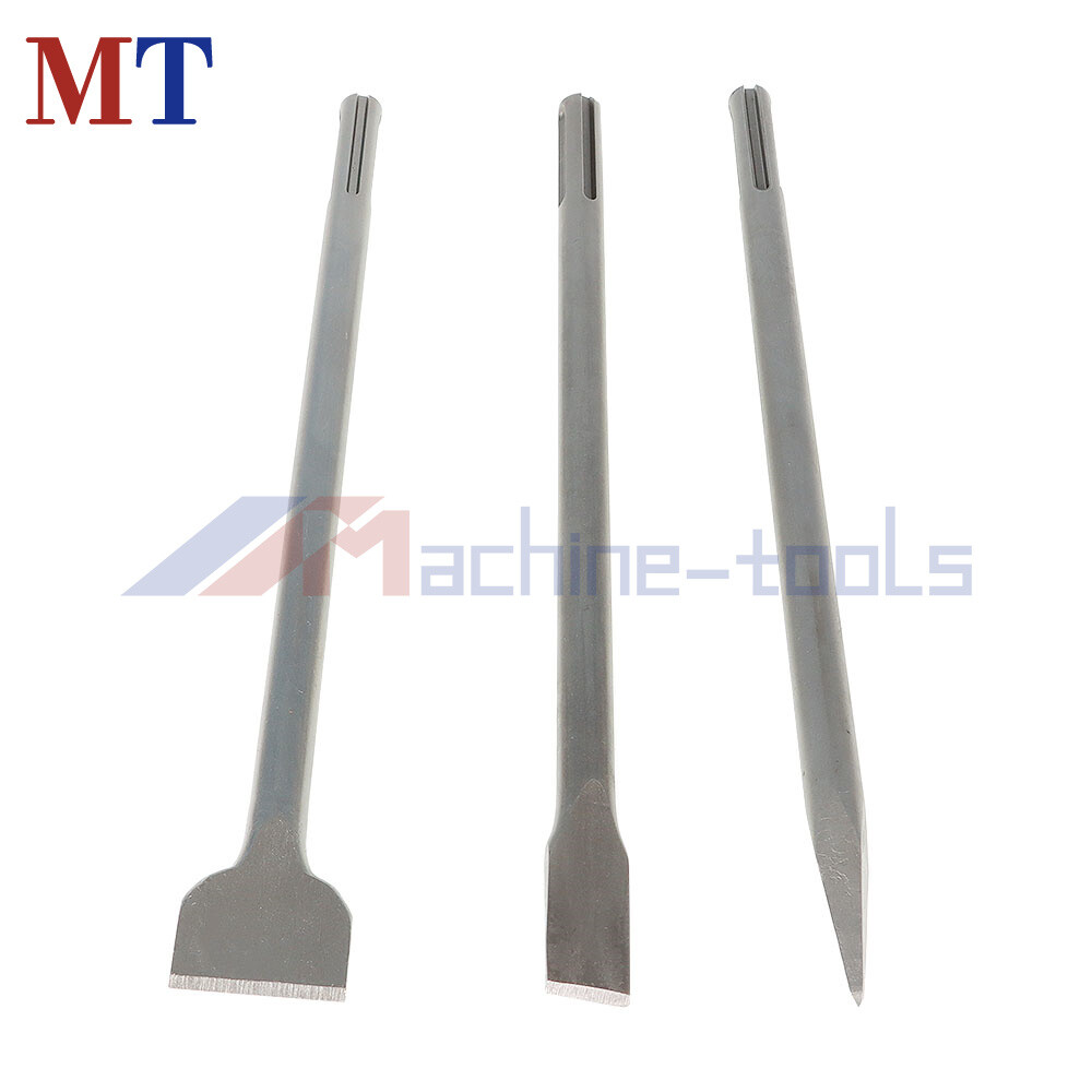 3 Pack 16" SDS Max Bits Set Long-Point Chisel, Scaling Chisel Flat Chisel