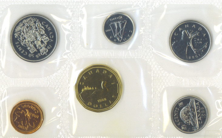 Canada 1988 Proof Like PL Coin Set Envelope COA