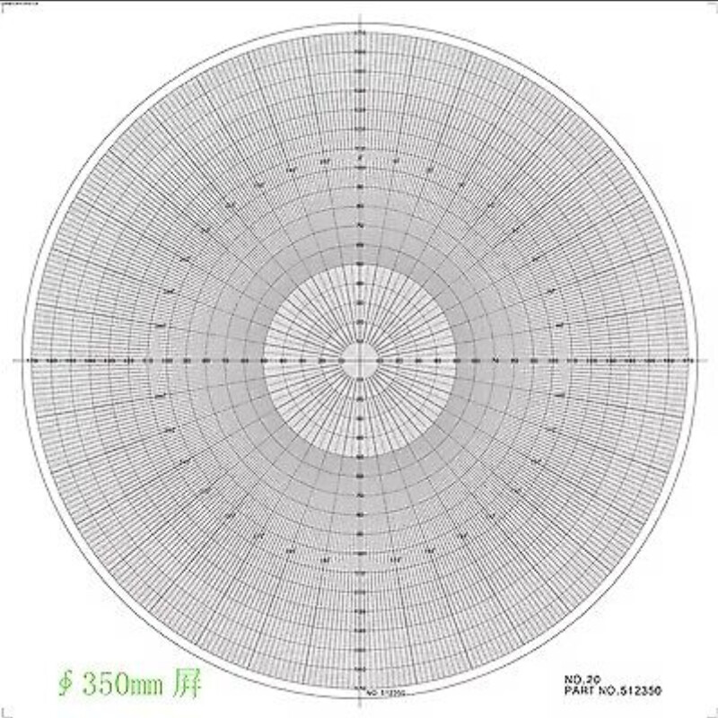 Optical Comparator Chart for Profile Projector Overlay Chart for 512350