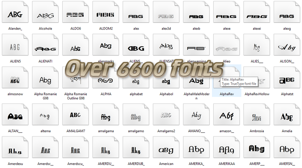 The Ultimate collection of Fonts for microsoft windows on CD software