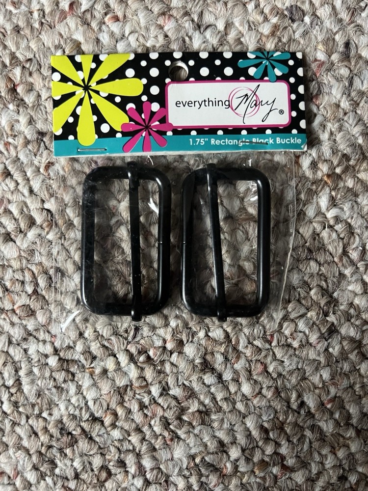 1.75” Rectangle Black Buckles