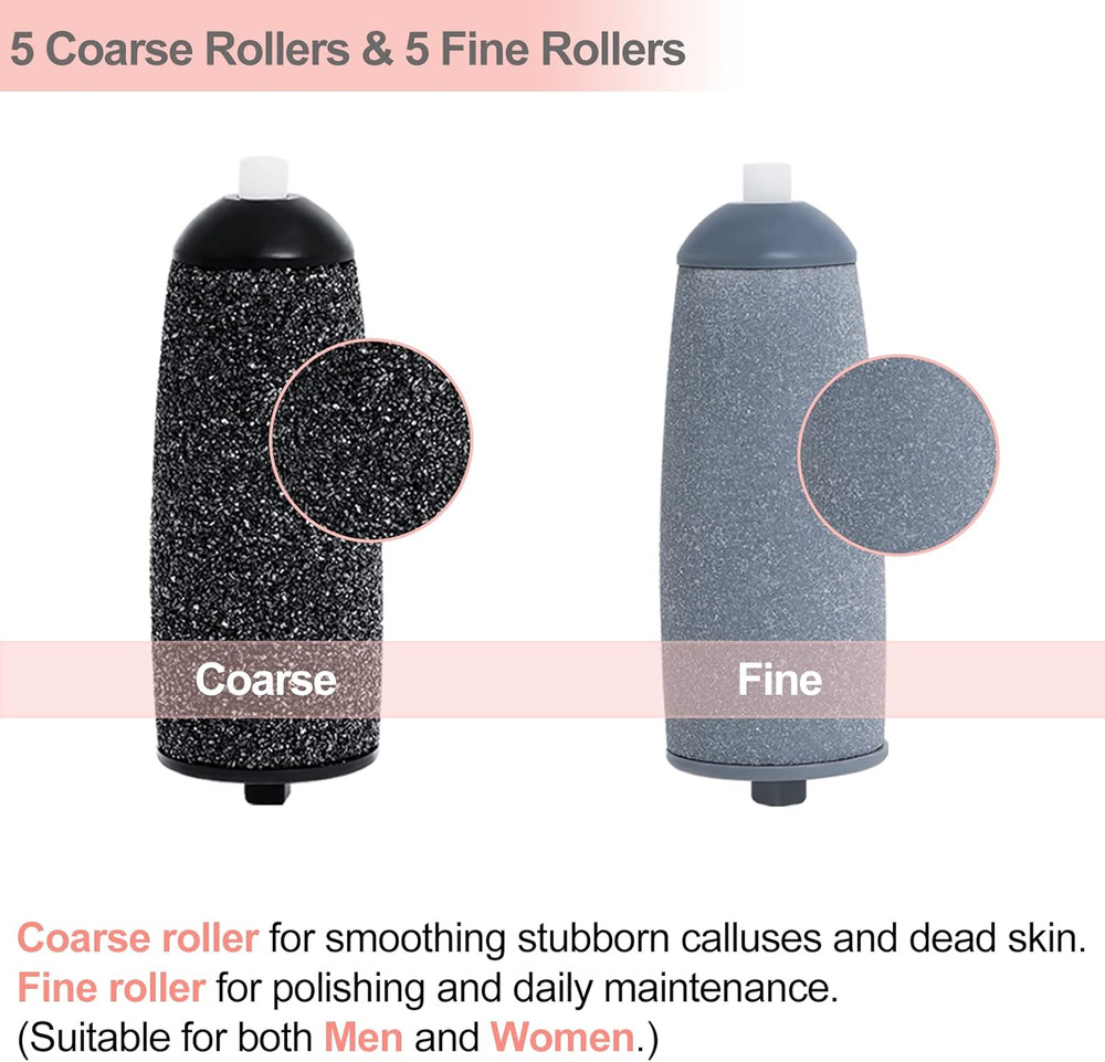 10 Pack Replacement Roller Refills Compatible with Finishing Touch Flawless Pedi