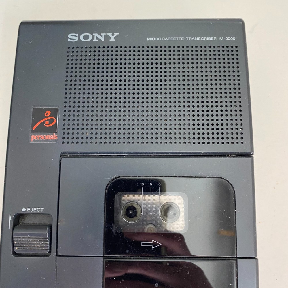 Sony Microcassette Transcriber M-2000 w/AC Power Adaptor Needs Work