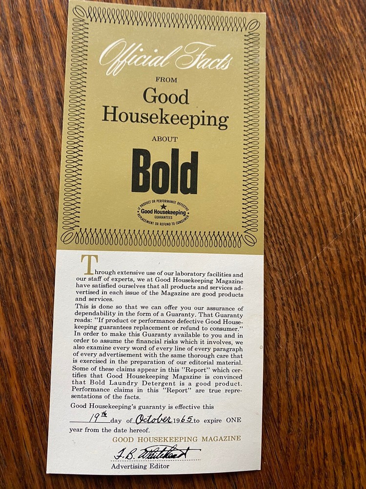 Official Facts from ‘Good Housekeeping’ About BOLD Laundry Detergent