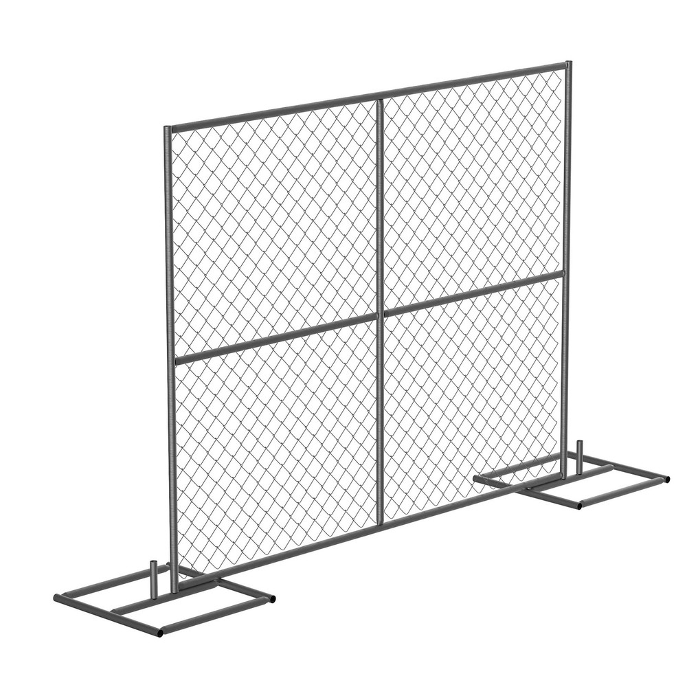 Vestil Galvanized Construction Barrier System - 102in. Width, Gray, Steel
