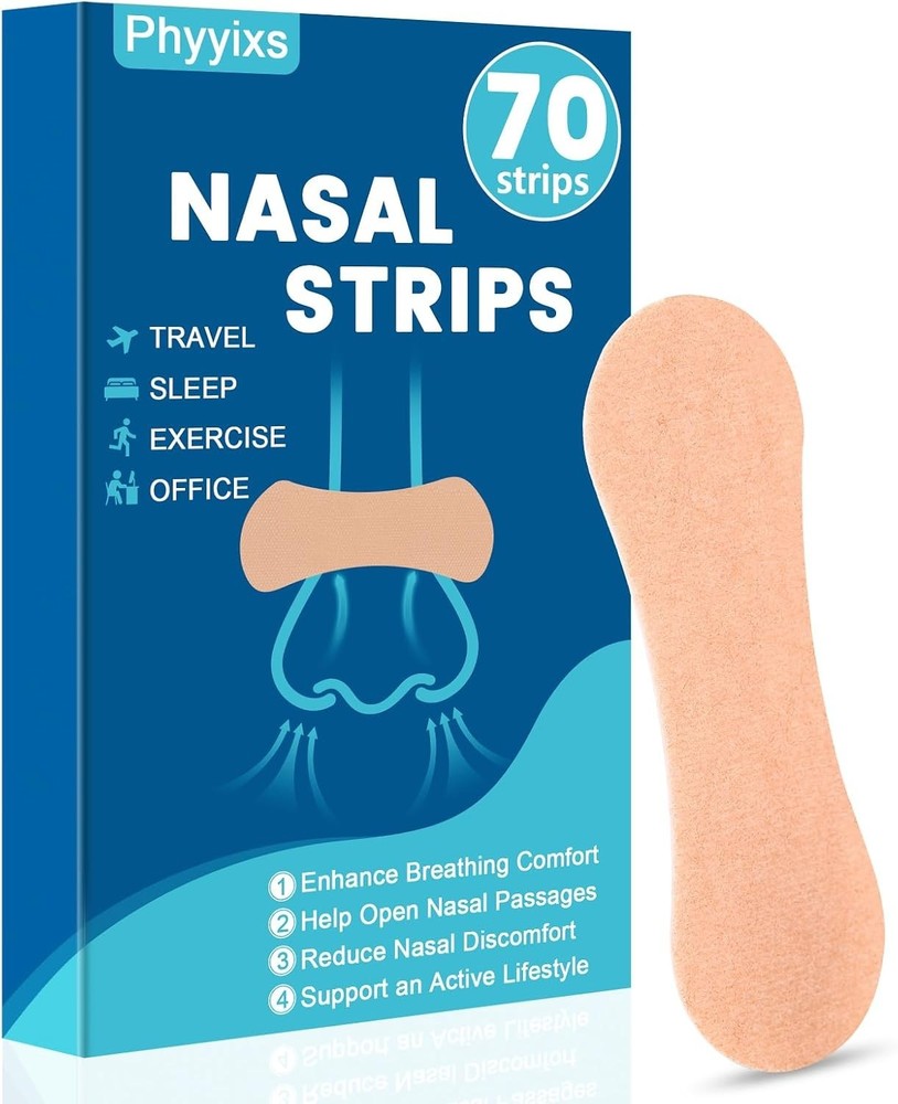 Universal Fit Nasal Strips (70 Pcs) - Hypoallergenic Relief for Better Sleep
