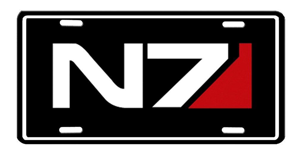 Mass Effect N7 High Gloss License Plate