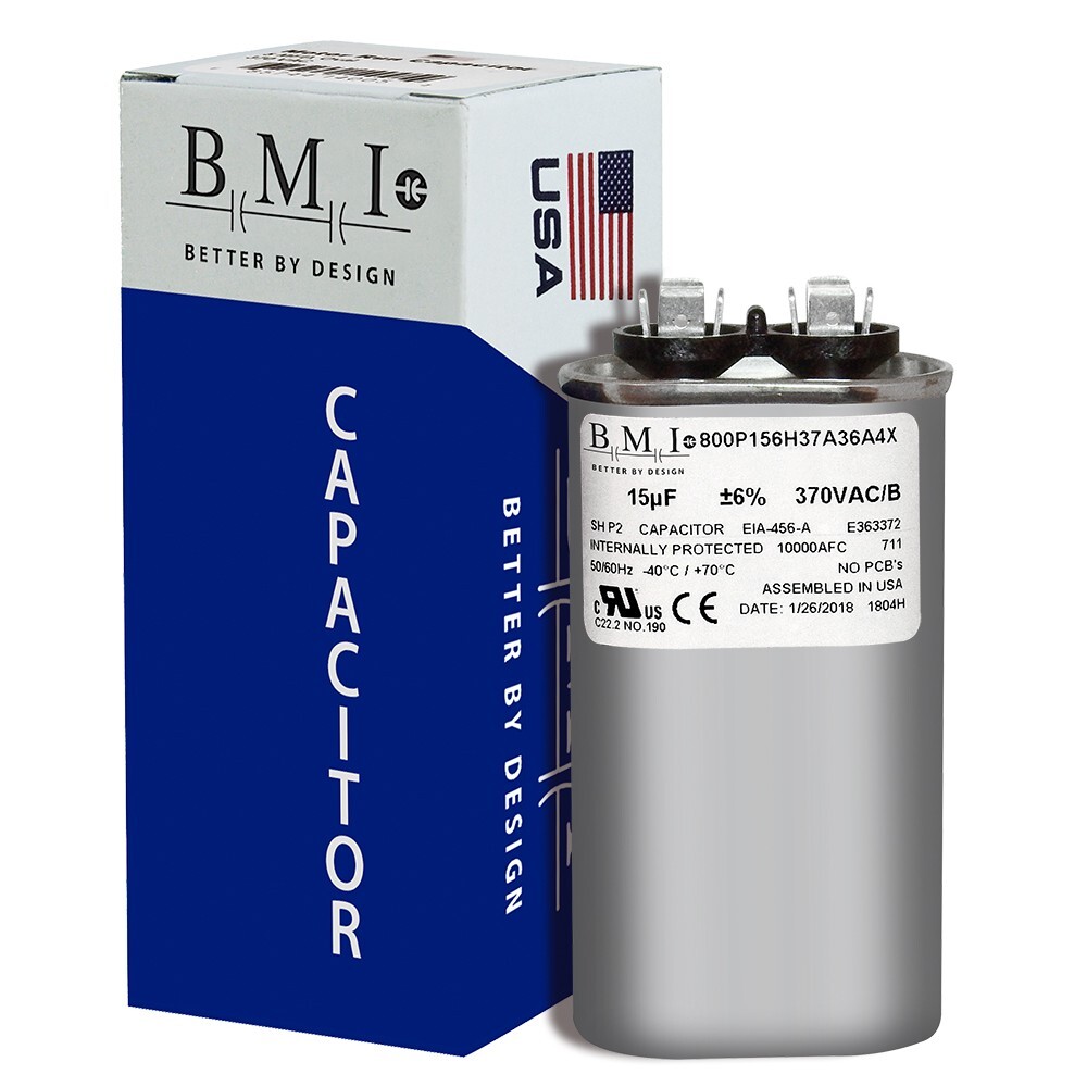 14010 - Mars OEM Replacement Run Capacitor 370 VAC 15 MFD Oval
