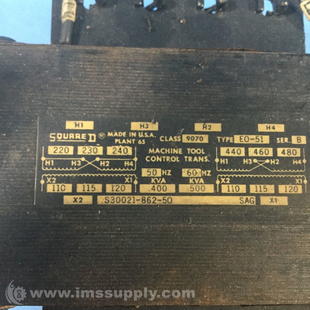 Square D 9070-E0-51 Control Circuit Transformer Open Type USIP