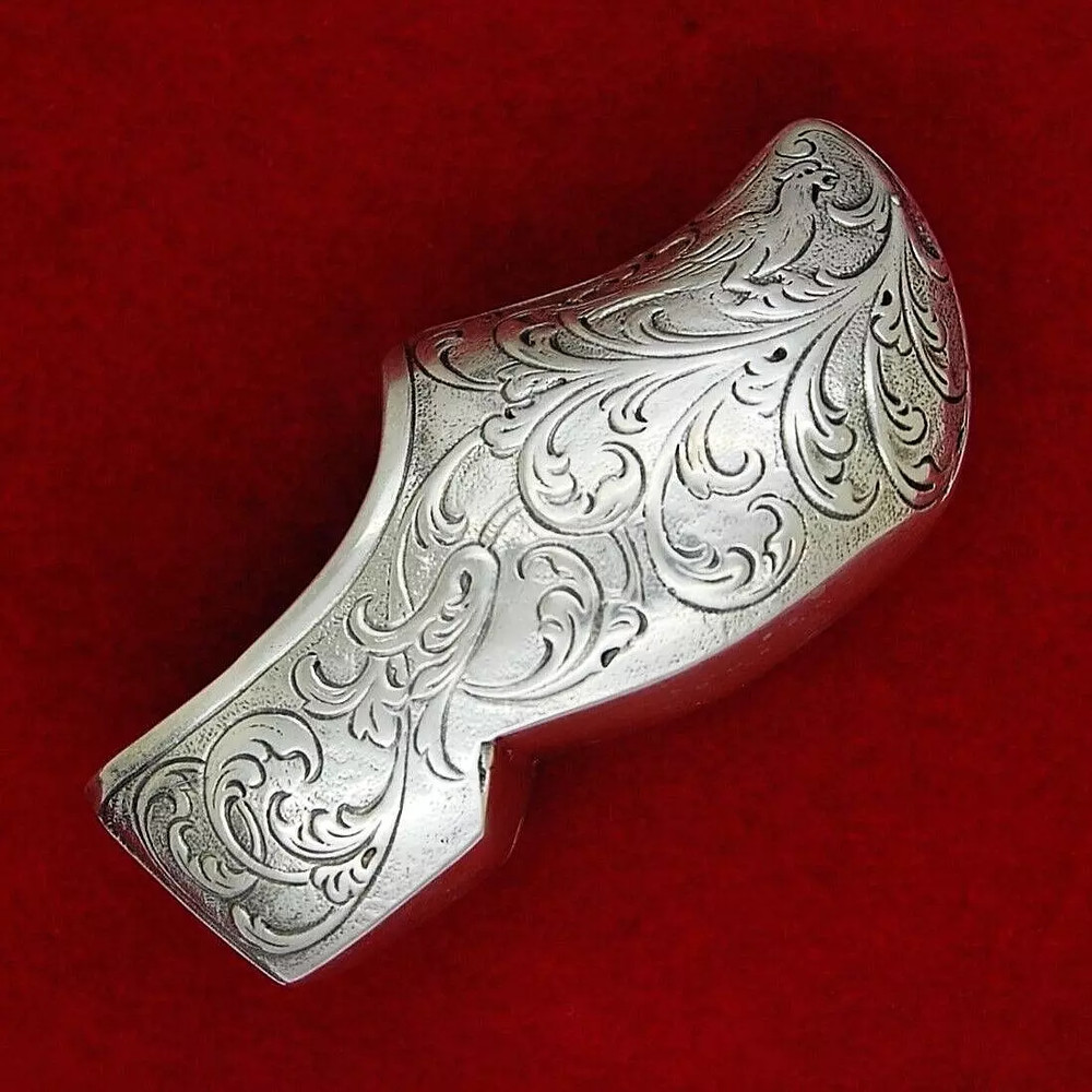 VINTAGE 835 SILVER SCROLL DECORATIONS MINIATURE DUTCH SHOE