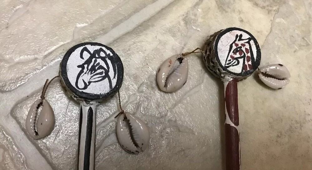 Tic Toc African Tabour Kamba Zebra & Giraffe Pencil Drum