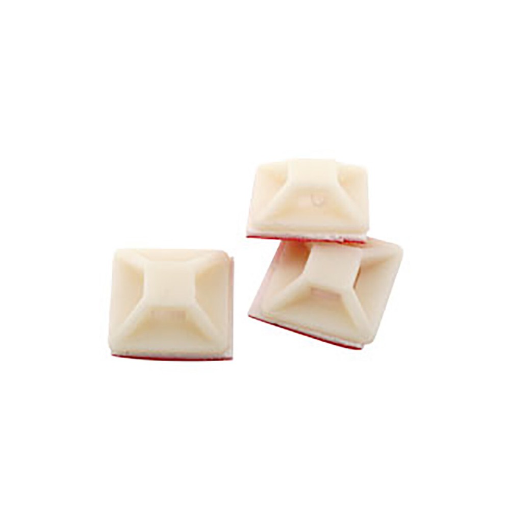 100 Pack 3/4" Cable Tie Mounting Adhesive Pads