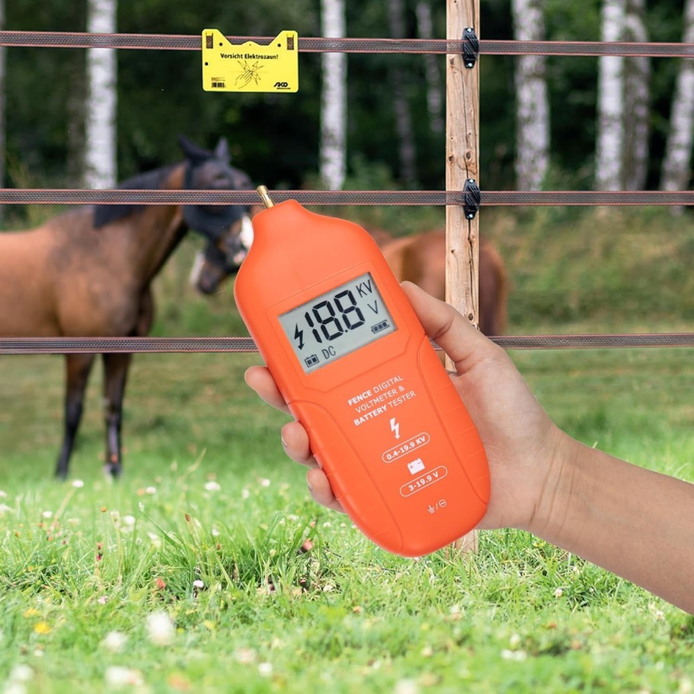 Multi-Function Electric Fence Voltage Tester Max 19.9kV - Ergonomic Design
