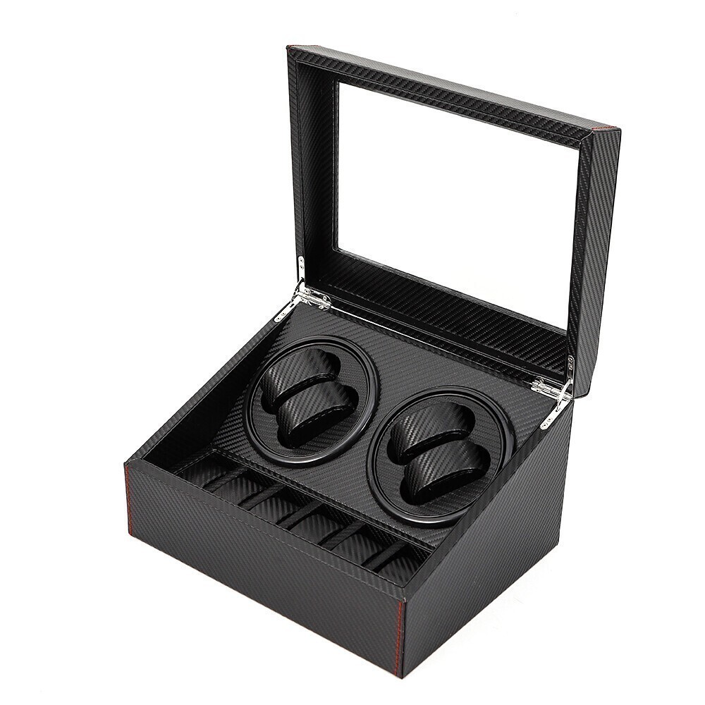 ⭐4+6 Automatic Rotation Watch Winder Box Storage Case Self Winding Display Box