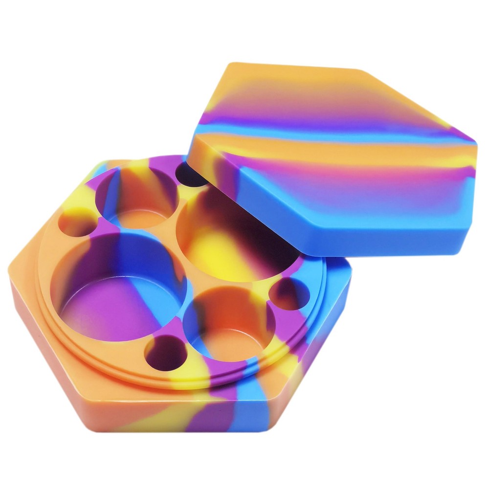 Vegcorn 110ml Silicone Wax Concentrate Container Multi-compartment Non-stick ...