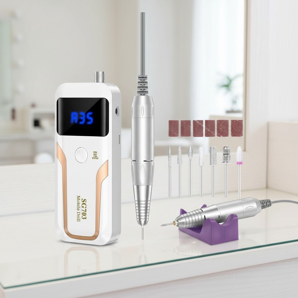 Cordless Professional Nail Drill Machine - 9 Hours Runtime with Easy Operation