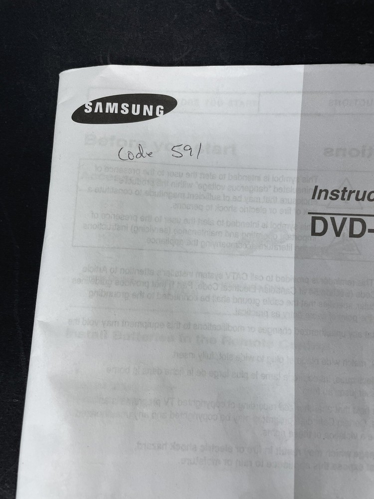 Samsung DVD-V5500 Manual & Quick Setup Guide
