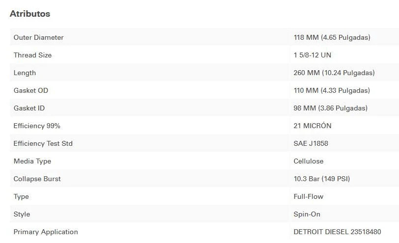 Donaldson P552100 Lube Filter, Spin-on, Full Flow