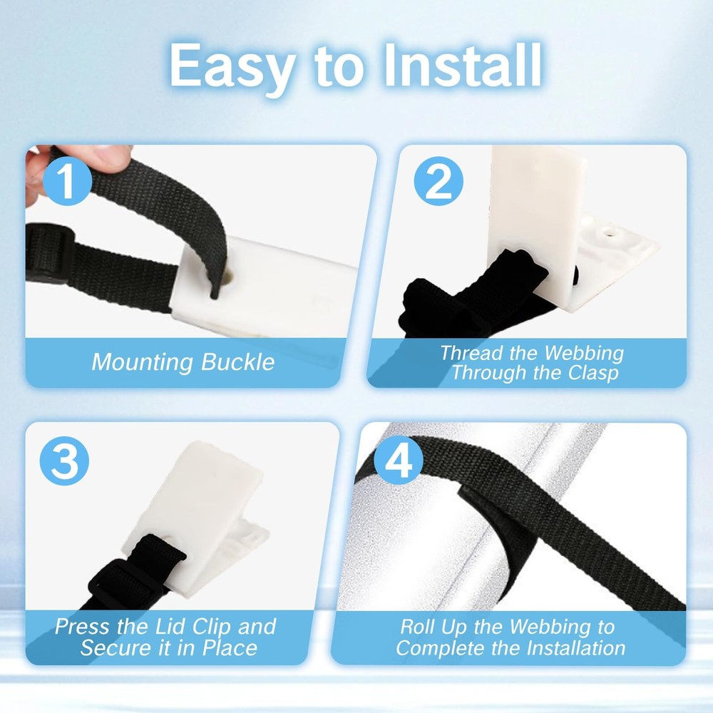 NIIIYTYB 5Pcs Pool Cover Clips Solar Ruler Reel Attachment Kit clear