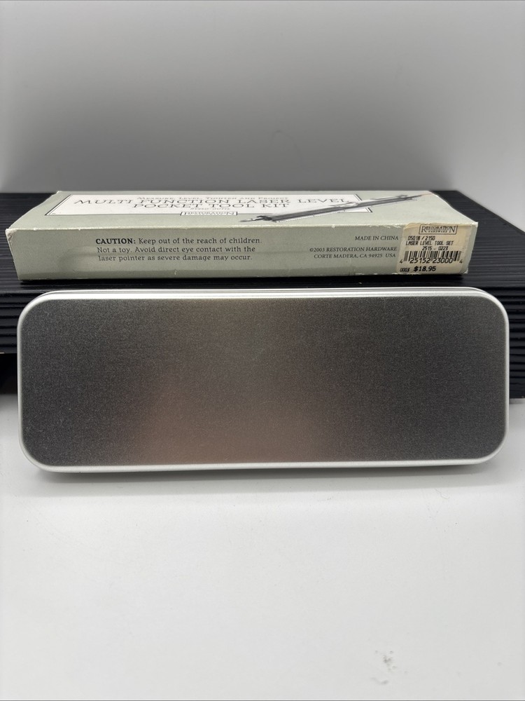 Restoration Hardware Laser Level Pocket Multi-Function Tool Kit Mint in Box