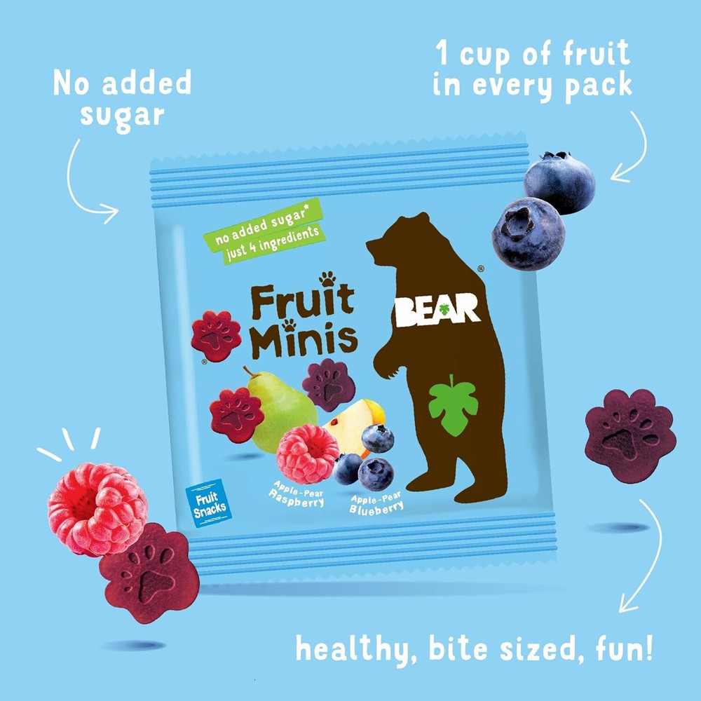 Bear Yoyos Real Fruit Rolls 5 Flavor Varitey Sampler 10 Pack