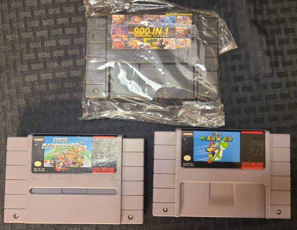 Super Nintendo SNES System Console With 1-2 Controllers, AC & A/V Cords