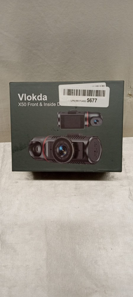 Front & Inside dual dash cam VOLKDA V50 Open Box