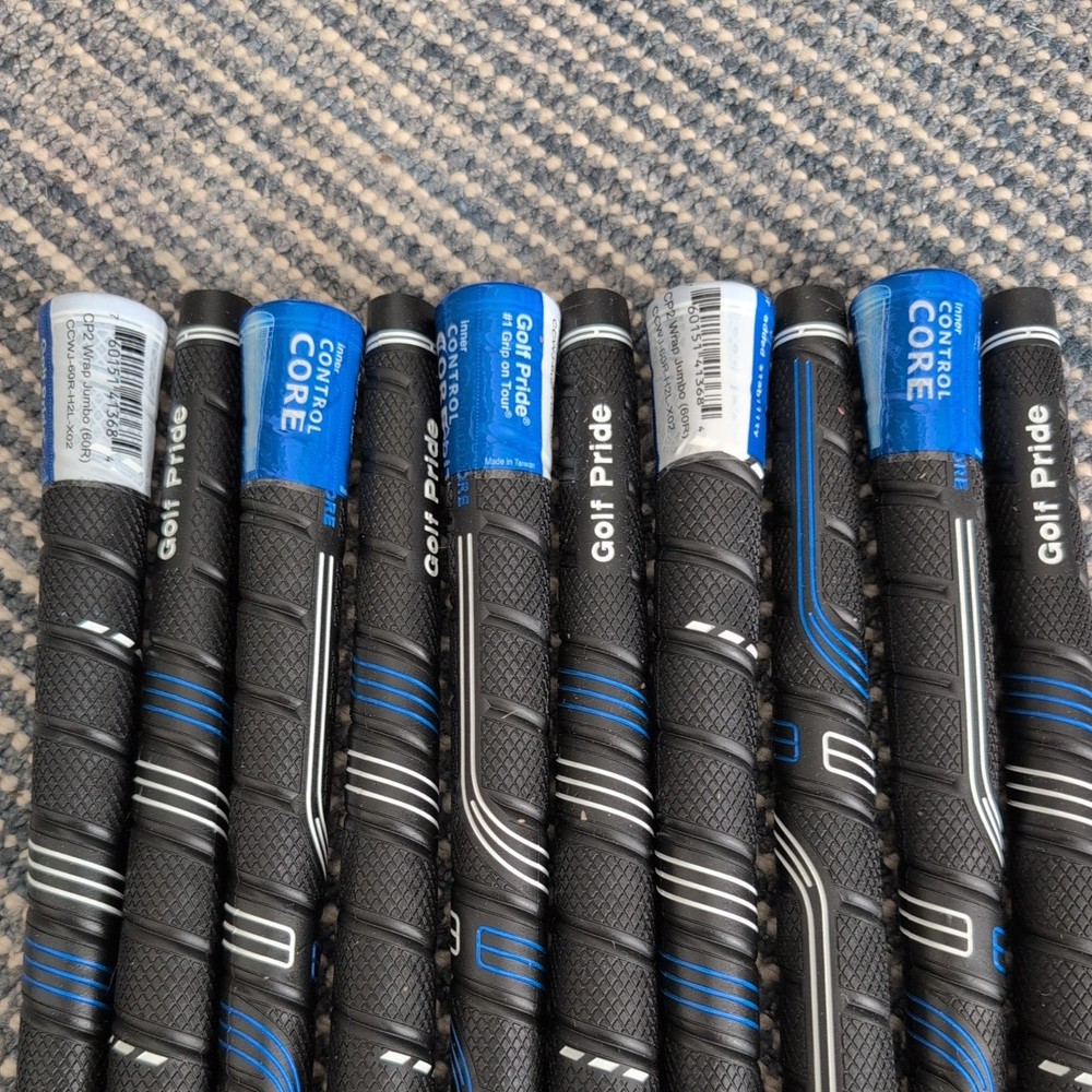CP2 Wrap Control Core Golf Grips - Jumbo Oversize - Black/Blue - 13 Piece Set