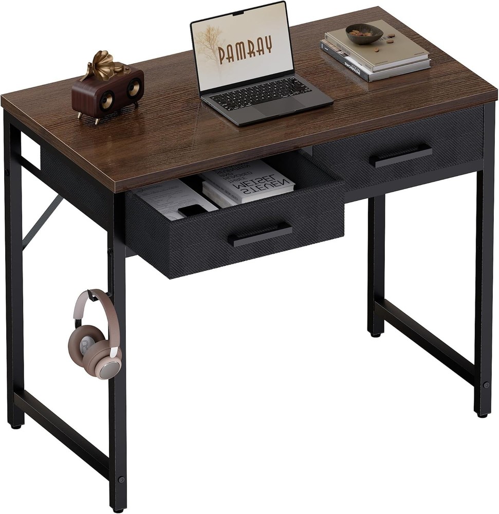 32Inch Small Computer Desks W/ 2 Drawers Bedroom Study Writing Home Office Table