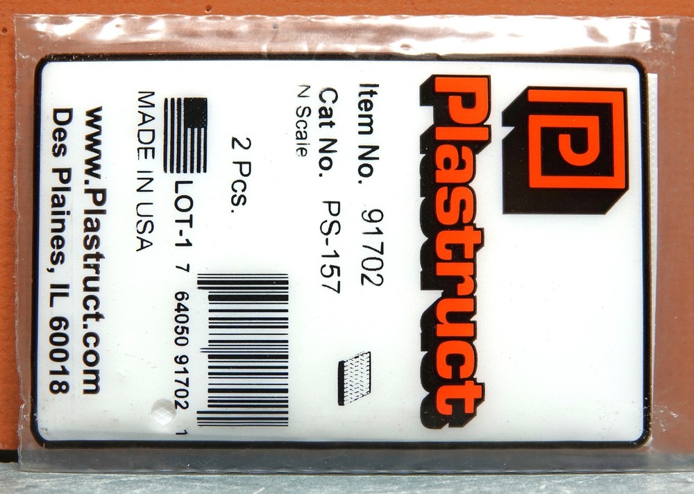 PLASTRUCT N SCALE TREAD PLATES # 91702 (2 COUNT)