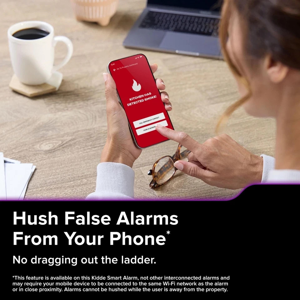Kidde Hardwired Kidde App Enabled Smart Smoke and Carbon Monoxide Detector, A...