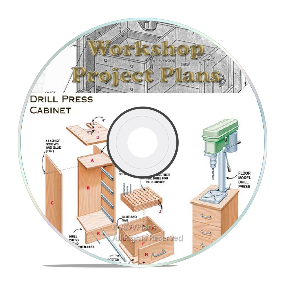 WORKSHOP PLANS, STEAM ENGINE, LATHE, WORKBENCH, DIY, PIPE BANDSAW, TABLE SAW CD