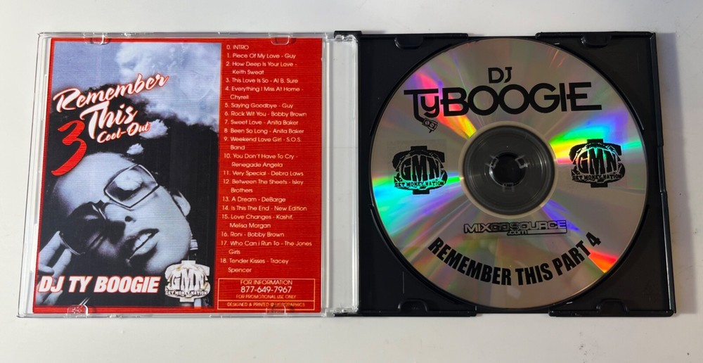 100% OFFICIAL DJ TY BOOGIE REMEMBER THIS PT.4 ORIGINAL OLD SCHOOL R&B MIXTAPE CD