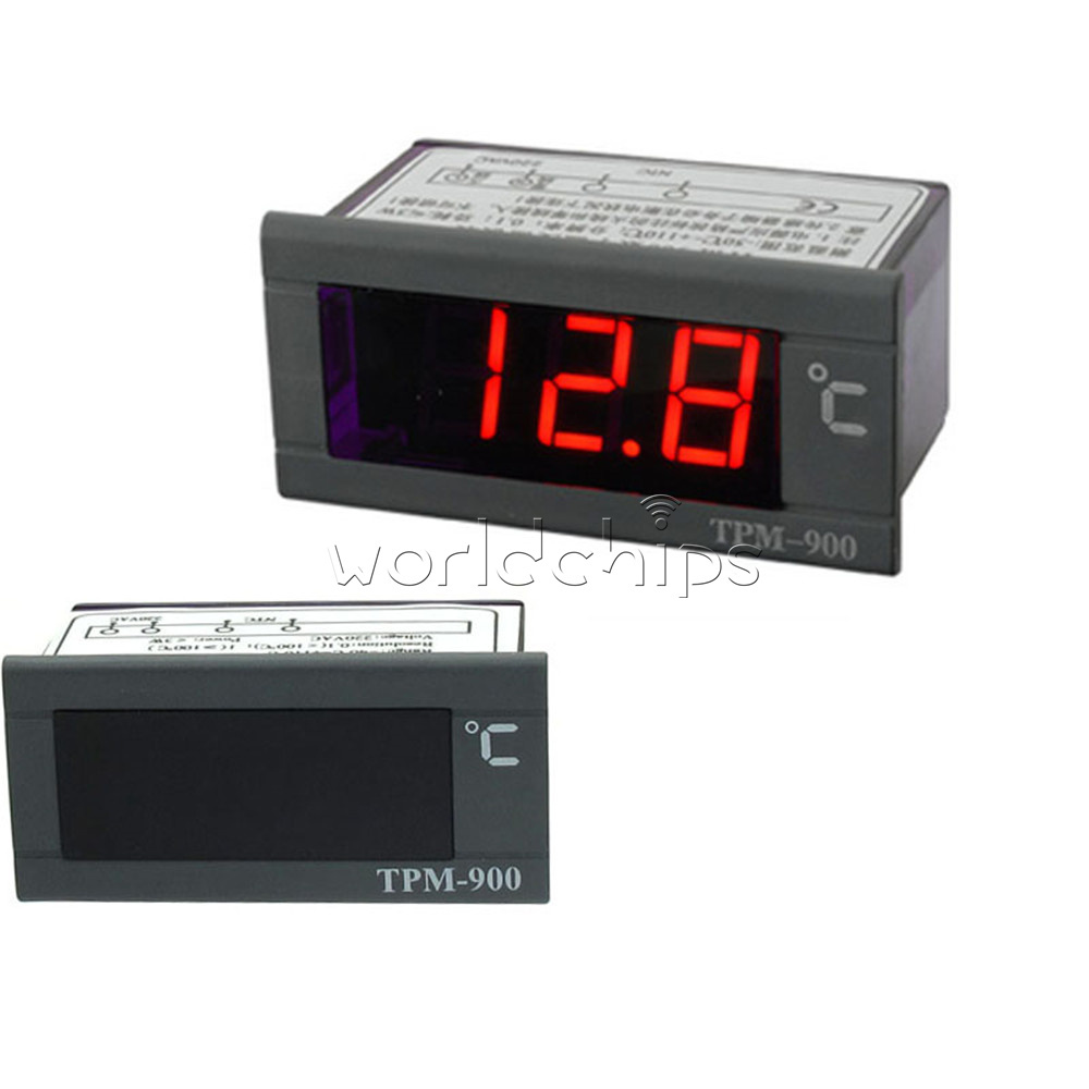 TPM-900 220V Digital Temperature Controller LED Panel Meter with Sensor WC