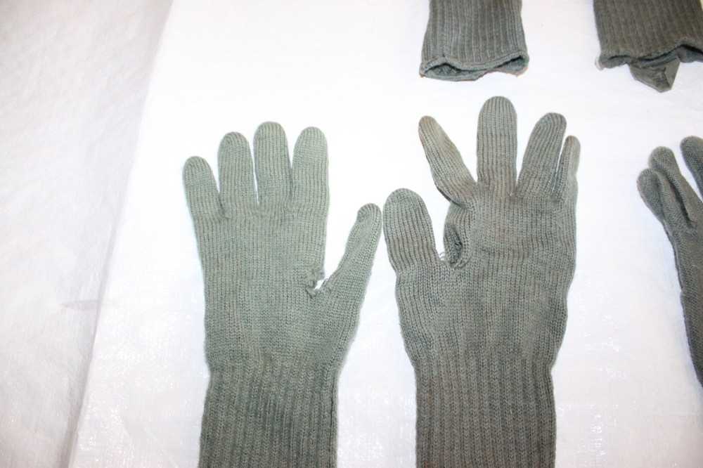 3 Pairs US Military Large CW Glove Inserts Type Class 2 Wool Authentic DEFECTS
